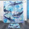 Beautiful Dolphins Shower Curtain, Waterproof Bathroom Decoration 
