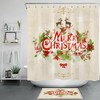 Beautiful Elk Snowflake Ornaments Merry Christmas Shower Curtain for Bathroom Decor
