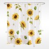 Beautiful Floral Bath Shower Curtain with Sunflowers for Bathroom Decor