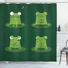 Beautiful Frogs In Pond Lily Pad Print Shower Curtain, Perfect Bathroom Decor Idea For Nature Lovers 