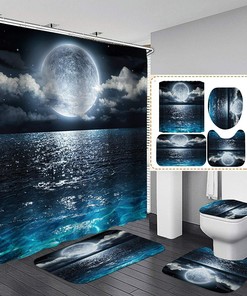 Beautiful Full Moon Bathrooms Shower Curtain