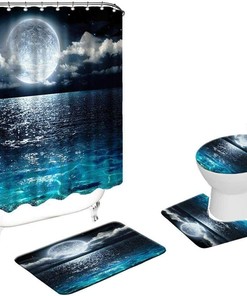 Beautiful Full Moon Bathrooms Shower Curtain