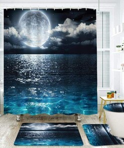Beautiful Full Moon Bathrooms Shower Curtain