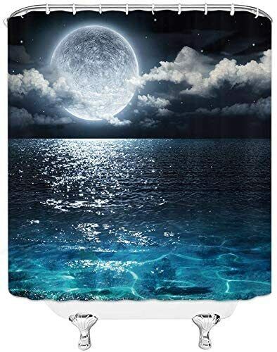 Beautiful Full Moon Bathrooms Shower Curtain