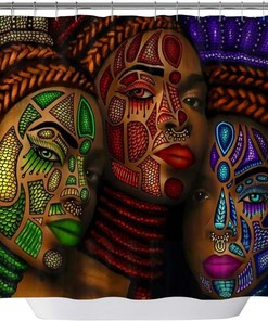 Beautiful Goodcare African Woman Shower Curtain - Waterproof And Perfect For Any Bathroom