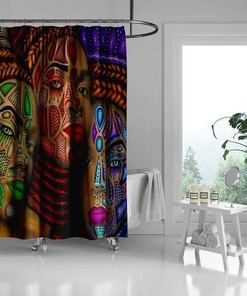 Beautiful Goodcare African Woman Shower Curtain - Waterproof And Perfect For Any Bathroom