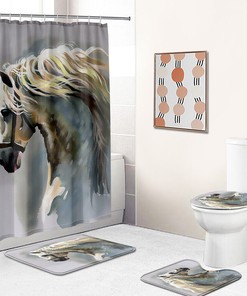 Beautiful Horse Shower Curtain - Rustic Bathroom Decoration 