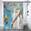 Beautiful Marilyn Monroe Blue Sky Yellow Rose Bath Shower Curtain