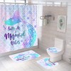 Beautiful Mermaid Sea Spray Art Design Fabric Shower Curtain for Bathroom Decor