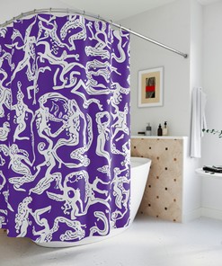 Beautiful Mermaid Shower Curtain- Abstract Art Design Print for Modern Bathroom Decor 