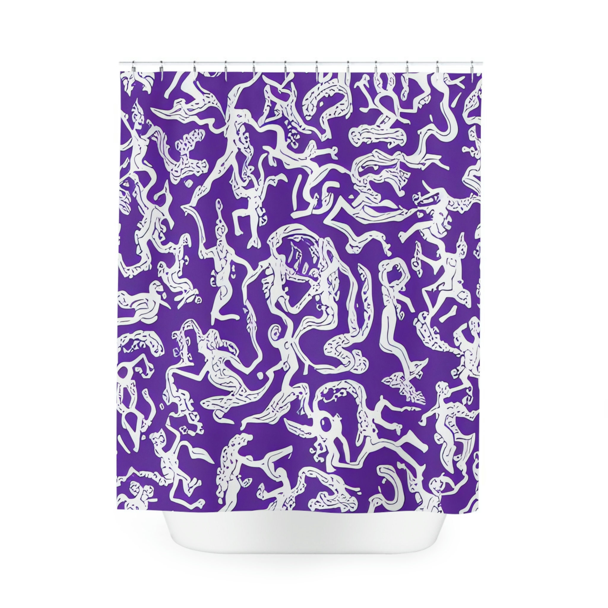 Beautiful Mermaid Shower Curtain- Abstract Art Design Print for Modern Bathroom Decor