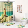 Beautiful Oceanic Mermaid Fabric Shower Curtain for Bathroom Decor