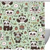 Beautiful Panda Heart Design Shower Curtain for Bathroom Decor 