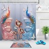 Beautiful Peacock And Flowers Shower Curtain For Chic And Modern Bathroom Decor