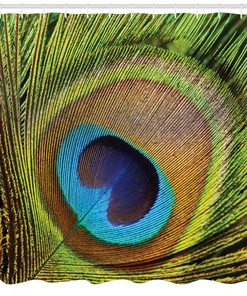 Beautiful Peacock Feather Shower Curtain - Nature-Inspired Bathroom Decor