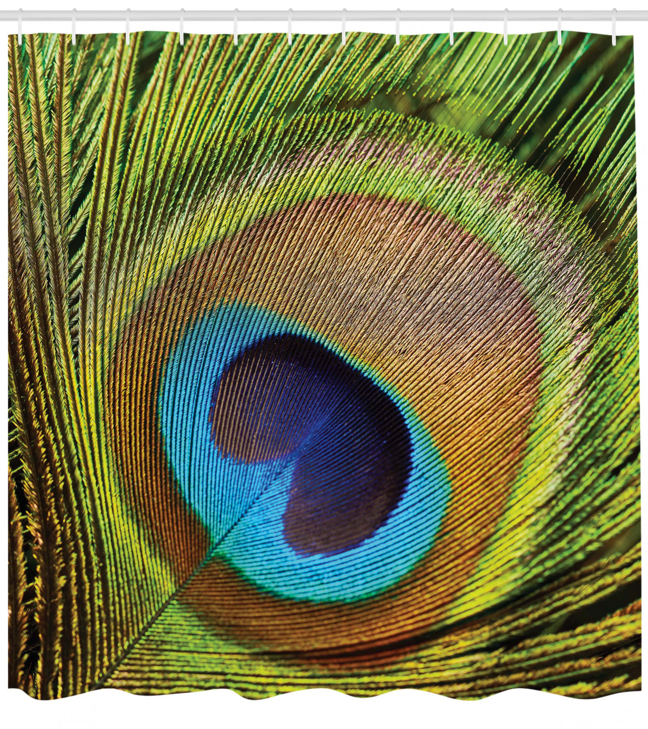 Beautiful Peacock Feather Shower Curtain - Nature-Inspired Bathroom Decor