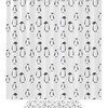 Beautiful Penguin Shower Curtain For Kids Bathroom