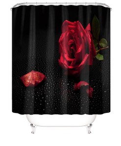 Beautiful Pink Rose Shower Curtain Bathroom Dcor
