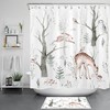 Beautiful Rabbit Deer Forest Wild Animal Shower Curtain