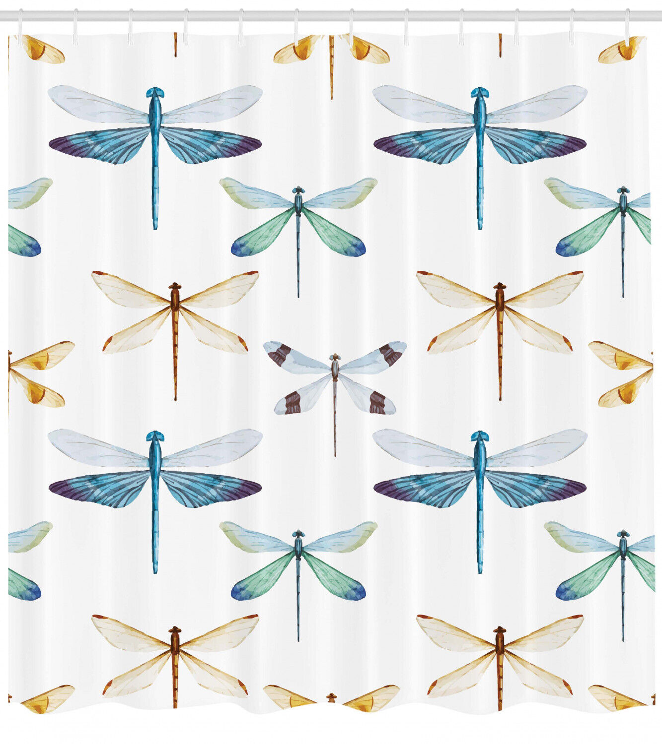 Beautiful Regular Lines Insects Dragonfly Shower Curtain For Your Bath - Image 2