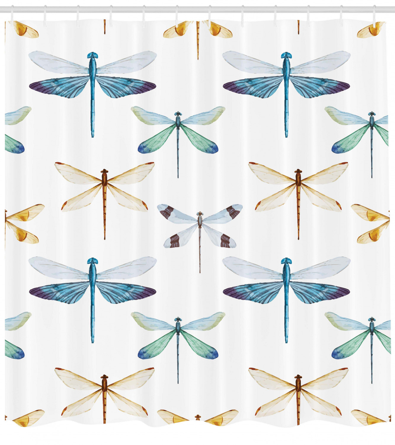 Beautiful Regular Lines Insects Dragonfly Shower Curtain For Your Bath - Image 4