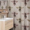 Beautiful Rose Gold Bee Farmhouse Shower Curtain For Bathroom Decor 
