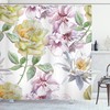 Beautiful Rose Petals Sakura Lily Floral Shower Curtain For Bathroom