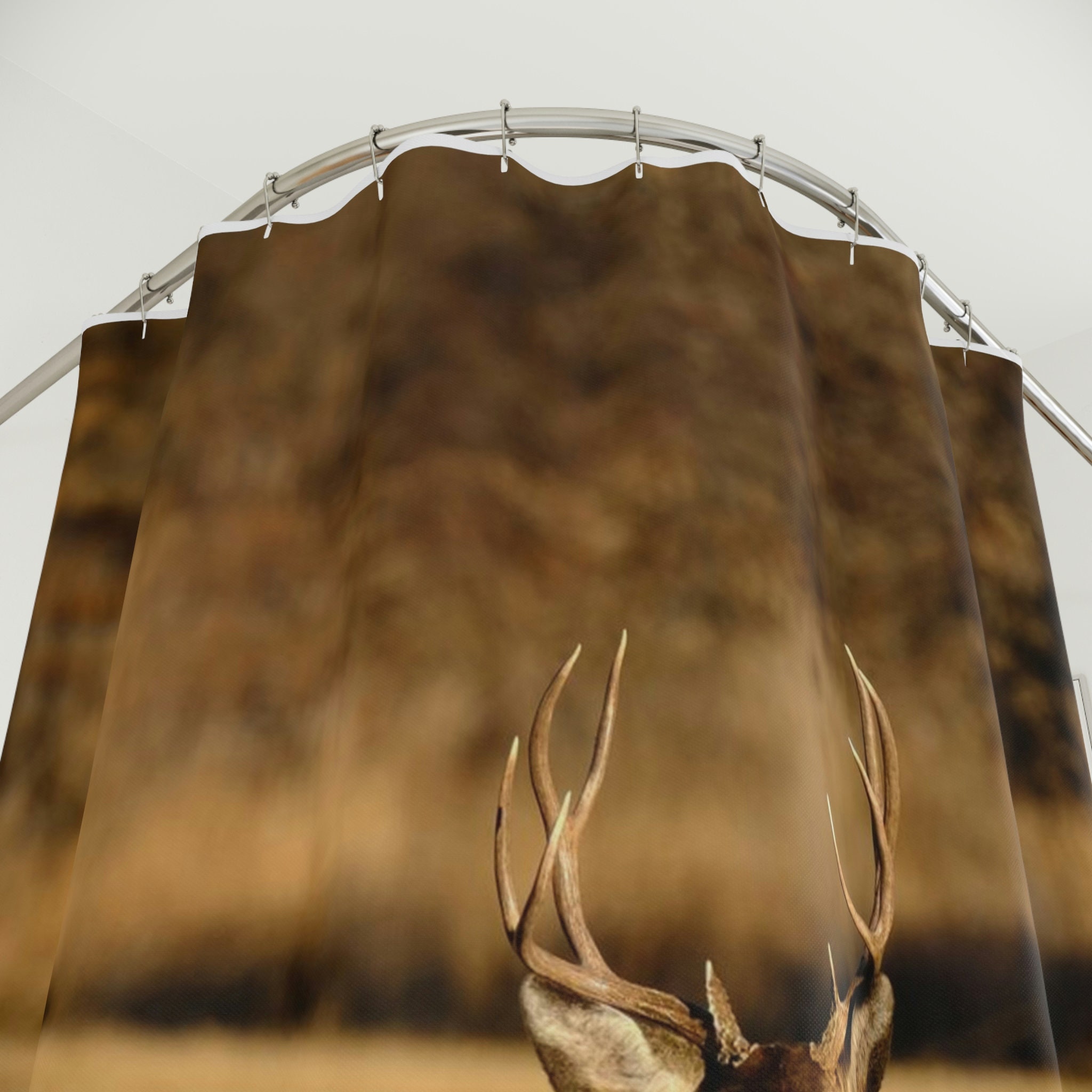 Beautiful Rustic Deer Shower Curtain For Wildlife Lovers - Image 3