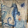Beautiful Seahorse Shower Curtain for Marine Themed Bathroom Decor