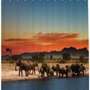 Beautiful Shower Curtain With Elephant Pattern Fabric Decors