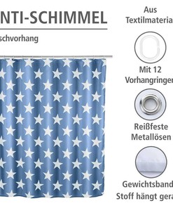Beautiful Stella Starburst Print Shower Curtain for Bathroom Decor