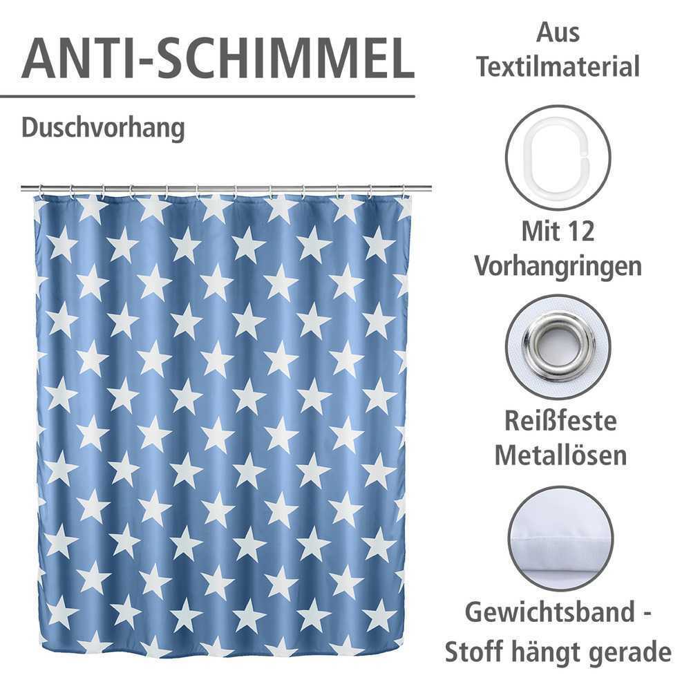 Beautiful Stella Starburst Print Shower Curtain for Bathroom Decor