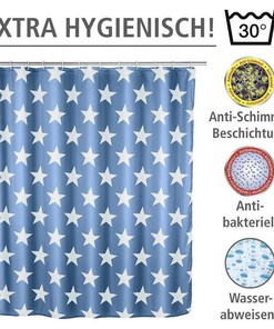 Beautiful Stella Starburst Print Shower Curtain for Bathroom Decor