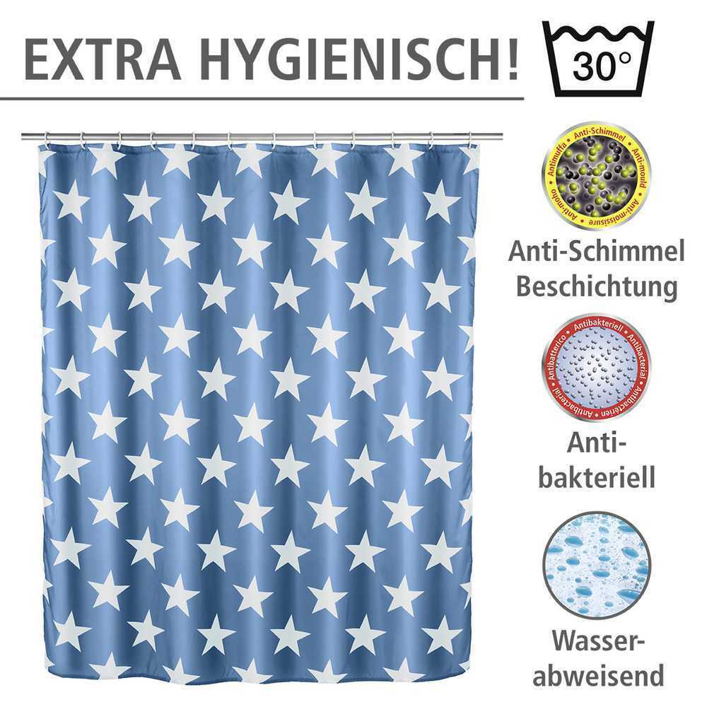Beautiful Stella Starburst Print Shower Curtain for Bathroom Decor