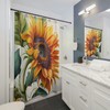 Beautiful Sunflower Botanical Shower Curtain For A Nature-Loving Bathroom