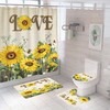 Beautiful Sunflower Print Shower Curtain for Stunning Bathroom Decor