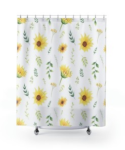 Beautiful Sunflower Shower Curtain for a Chic and Modern Bathroom
