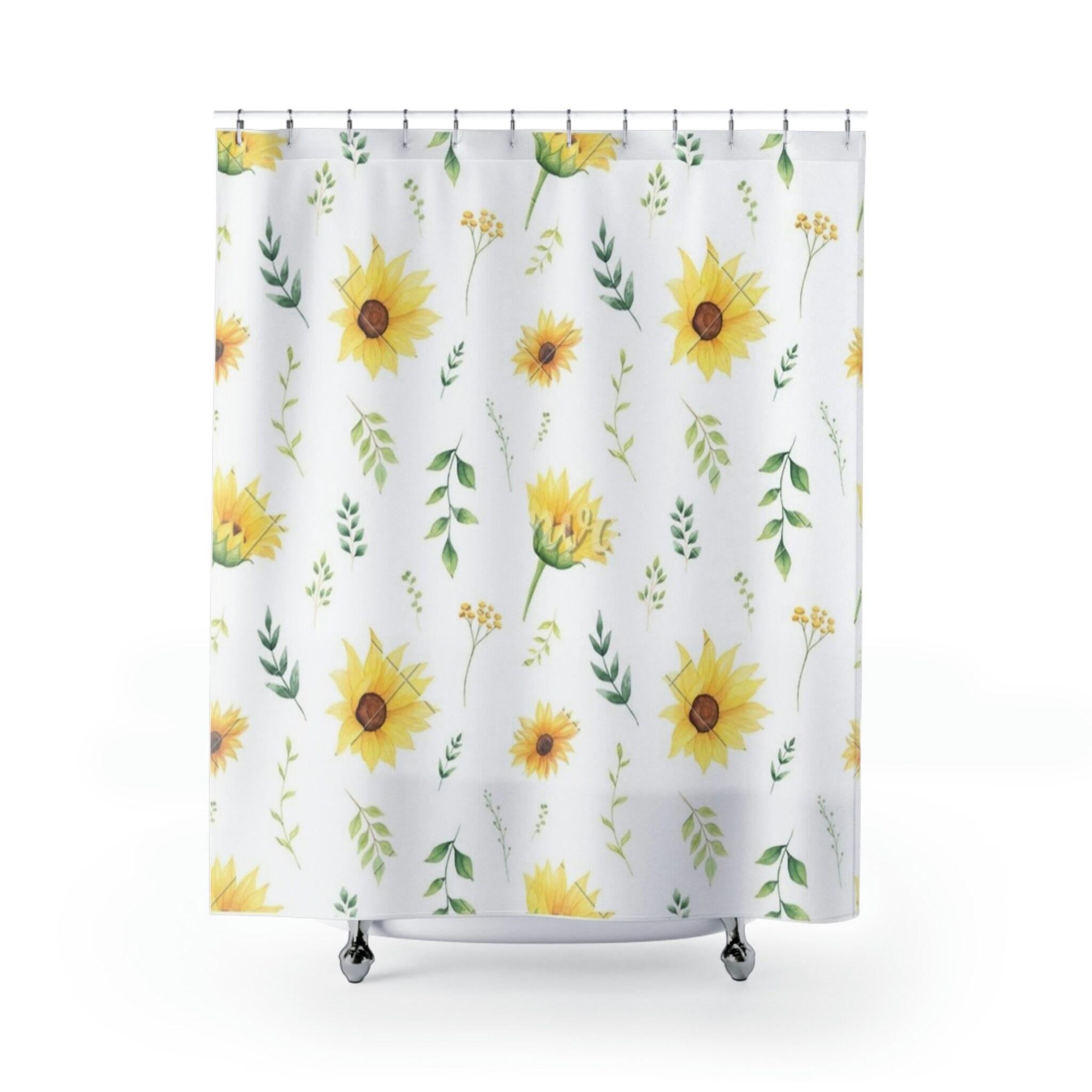 Beautiful Sunflower Shower Curtain for a Chic and Modern Bathroom