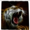 Beautiful Tiger Open Mouth Shower Curtain With Relevant Art For Modern Bathroom Decoration