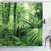 Beautiful Tropical Forest Palm Trees Jungle Shower Curtain for Exotic Bathroom Decor 