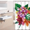 Beautiful Tropical Shower Curtain with Flowers Style and Unique Home Decor 
