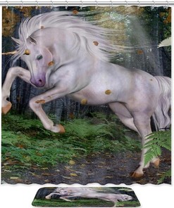 Beautiful Unicorn Print Shower Curtain for Your Bathroom