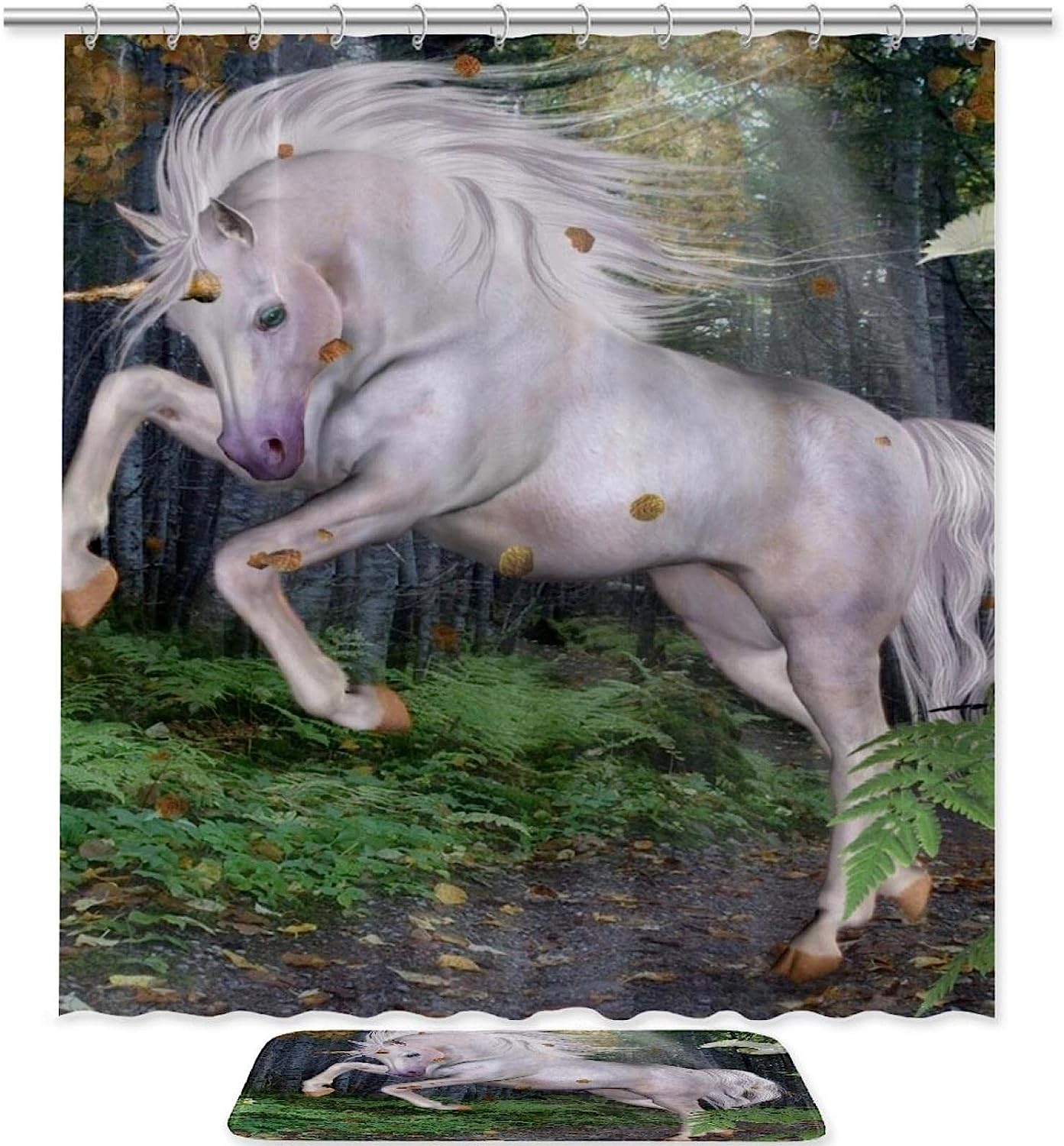 Beautiful Unicorn Print Shower Curtain for Your Bathroom