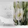 Beautiful White Rose Shower Curtain - Elegant Bathroom Decor
