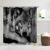 Beautiful Wild Wolf Shower Curtain - Nature-Themed Bathroom Accents 