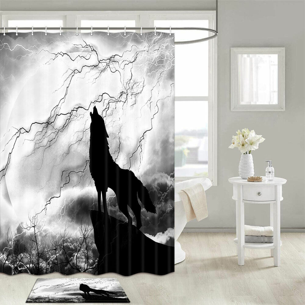 Beautiful Wolf Shower Curtain For Bathroom Decor With Wildlife-Inspired Design