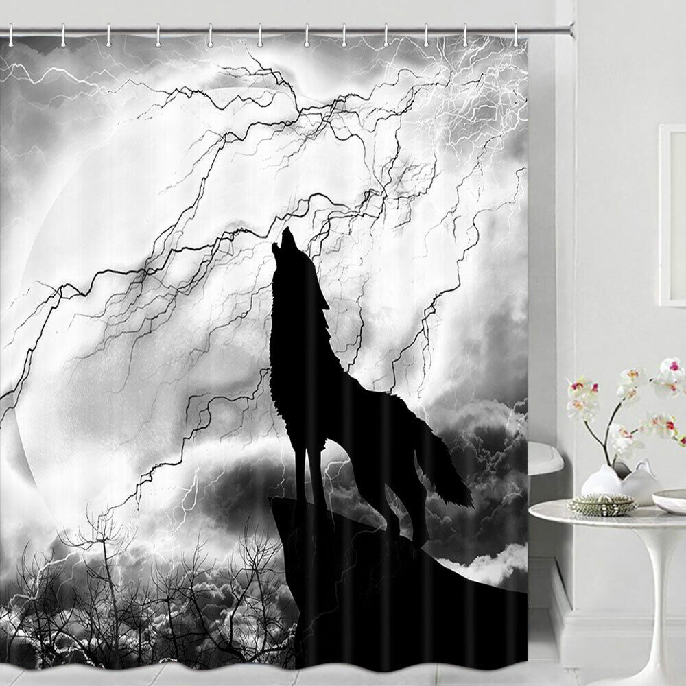 Beautiful Wolf Shower Curtain For Bathroom Decor With Wildlife-Inspired Design - Image 2