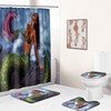 Beautiful and Vibrant Mermaid Artwork Fabric Shower Curtain for Bathroom Decor