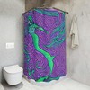 Beautifully Designed Purple Mermaid Art Shower Curtain - Abstract Art Design Print for Modern Bathroom Decor 
