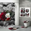 Beautify Your Bathroom with the Pebbles Print Rose Flowers Shower Curtain
